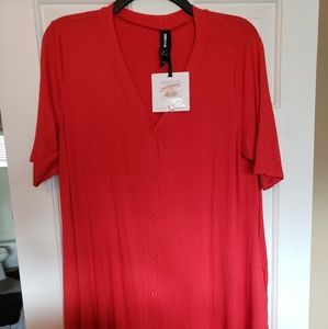 NWT Limitless button up Tunic size L